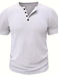 Henley Shirt Herren Kurzarm Elegant Bequem – Silvano