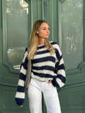 Gestreifter Oversize-Pullover für Damen – Lena