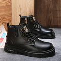 Herren Schnürstiefel Vintage Leder mit Reißverschluss – Elias