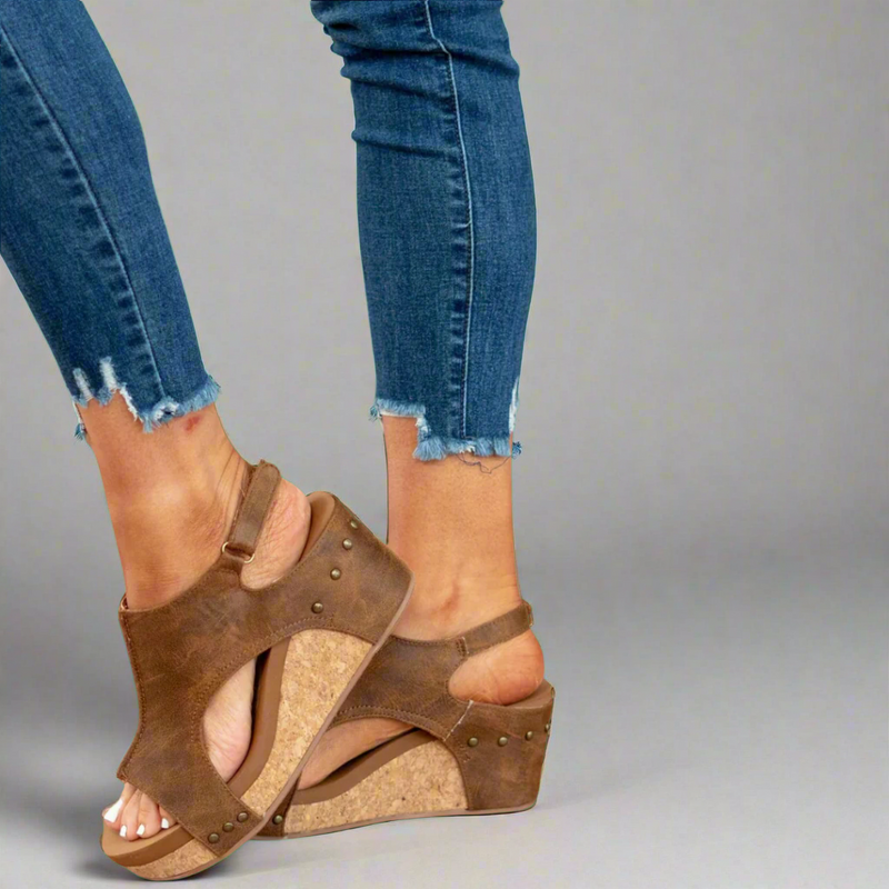 Orthopädische Damen Sandalen aus Leder für Alltag – Belviora