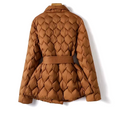 Damen Steppmantel mit Gürtel und Trench-Details – Felicia