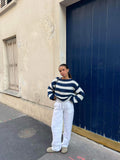 Gestreifter Oversize-Pullover für Damen – Lena