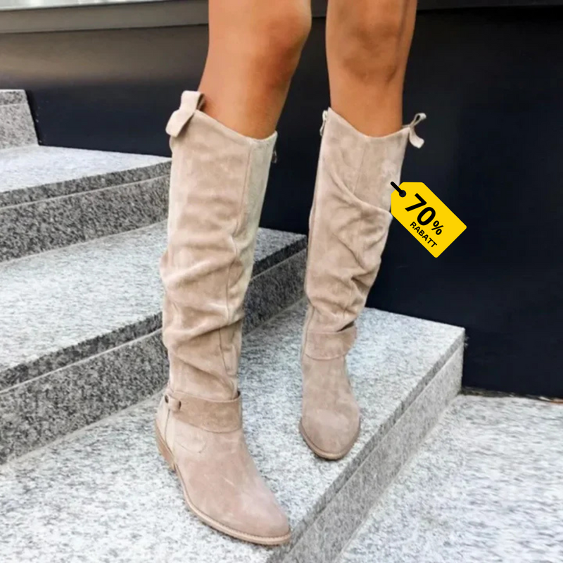 Elegante Lederstiefel für Damen mit Absatz – Sofia