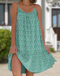 Spaghettiträger Kleid Damen Sommer Urlaub leicht – Fiorenya