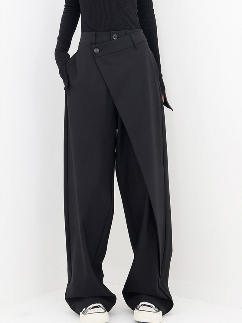 Damen Baggy-Hose mit asymmetrischem Bund lässig und bequem – Mia