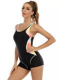 Sportlicher Badeanzug mit Patchwork-Design für Damen – Bettina