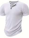 Henley Shirt Herren Kurzarm Elegant Bequem – Silvano