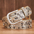 Nieten Gürtel Damen PU-Leder Strass Rock Style – Lena