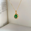 Vintage Edelsteinkette mit Goldbeschichtung – Amara