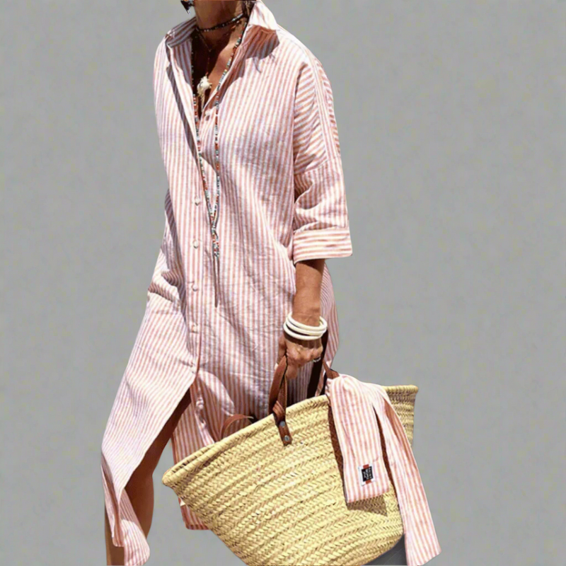 Elegantes Sommerkleid für Damen mit fließendem Stoff – Lara