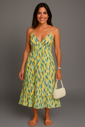 Stretch Kleid Damen mit buntem Print – Alina