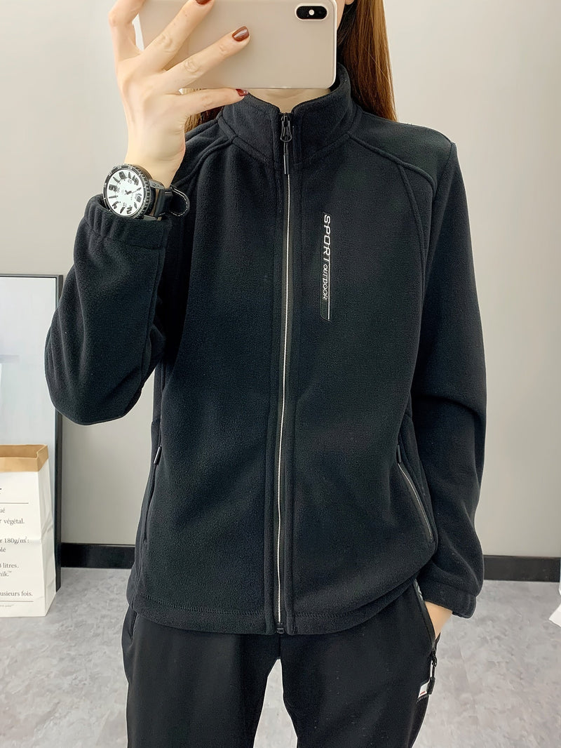 Damen-Fleecejacke mit Slim-Fit & Stehkragen – Aurora