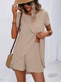 Damen Bluse mit Kreuzdetail elegant gewebt – Livia