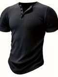 Henley Shirt Herren Kurzarm Elegant Bequem – Silvano