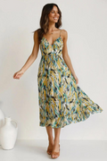 Buntes Sommerkleid Damen mit A-Linie Schnitt – Aryelle
