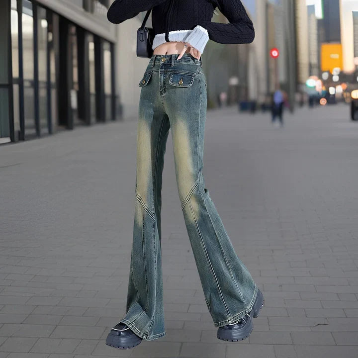 Schlaghose Damen Stretch Komfort Retro Stil – Ottilie