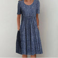 Baumwollkleid Damen mit elegantem Schnitt – Elayra
