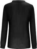 V-Ausschnitt Plus-Size Bluse mit Pailletten – Annelie