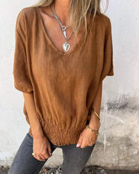 Lässiges Sommer Top Damen V-Ausschnitt – Emma