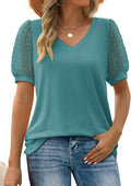 Top Damen Elegant Puffärmel Sommer Look – Anna