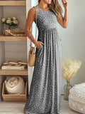 Leopardenprint Maxikleid mit hoher Taille – Soraya
