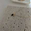 Schwarze Onyx- & Perlen-Stapelkette – Valeria