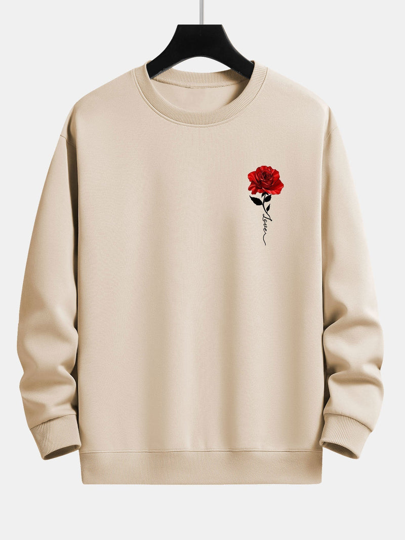 Damen Sweatshirt mit Rosenmuster und Komfort – Emma