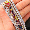 Glitzerndes Tennis-Halsband aus Edelstahl mit Zirkonia – Lena