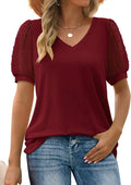 Top Damen Elegant Puffärmel Sommer Look – Anna