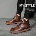 Herren Schnürstiefel Vintage Leder mit Reißverschluss – Elias