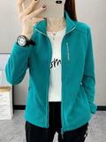 Damen-Fleecejacke mit Slim-Fit & Stehkragen – Aurora
