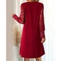 Elegantes Baumwollkleid mit Spitzenärmel – Carlotta