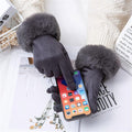 Wildleder Winterhandschuhe mit Kunstfell, warm & stilvoll – Lena
