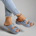 Trendige Damen Wedge-Sandalen mit Doppelriemen – Alveria