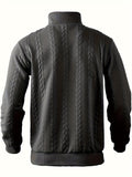 Herren Vintage Pullover Warm Stehkragen mit Reißverschluss - Anton