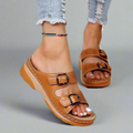 Trendige Damen Wedge-Sandalen mit Doppelriemen – Alveria