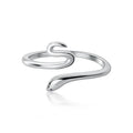Verstellbarer Schlangenring aus Sterlingsilber – Celestia