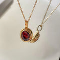 Vintage Edelsteinkette mit Goldbeschichtung – Amara