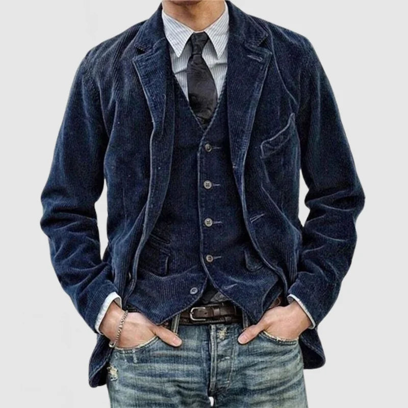 Vintage Herren Cordblazer mit Weste für Herbst & Winter – Lukas