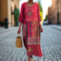 Ethno Maxikleid mit Muster für Damen – Malika