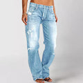 Bequeme Damenjeans mit weitem Bein und Stretch – Alvina