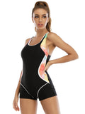 Sportlicher Badeanzug mit Patchwork-Design für Damen – Bettina