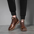 Herren Schnürstiefel Vintage Leder mit Reißverschluss – Elias