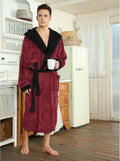 Ultrawarme Fleece Bademantel mit Kapuze für Winter – Bruno