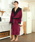 Ultrawarme Fleece Bademantel mit Kapuze für Winter – Bruno