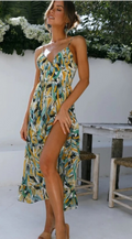 Buntes Sommerkleid Damen mit A-Linie Schnitt – Aryelle