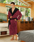 Ultrawarme Fleece Bademantel mit Kapuze für Winter – Bruno
