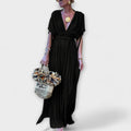 Griechisches Maxikleid mit Wickelstil und Schleife – Calista