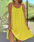 Spaghettiträger Kleid Damen Sommer Urlaub leicht – Fiorenya