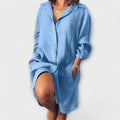Leinenbluse mit Kragen und Brusttasche für Damen – Virella